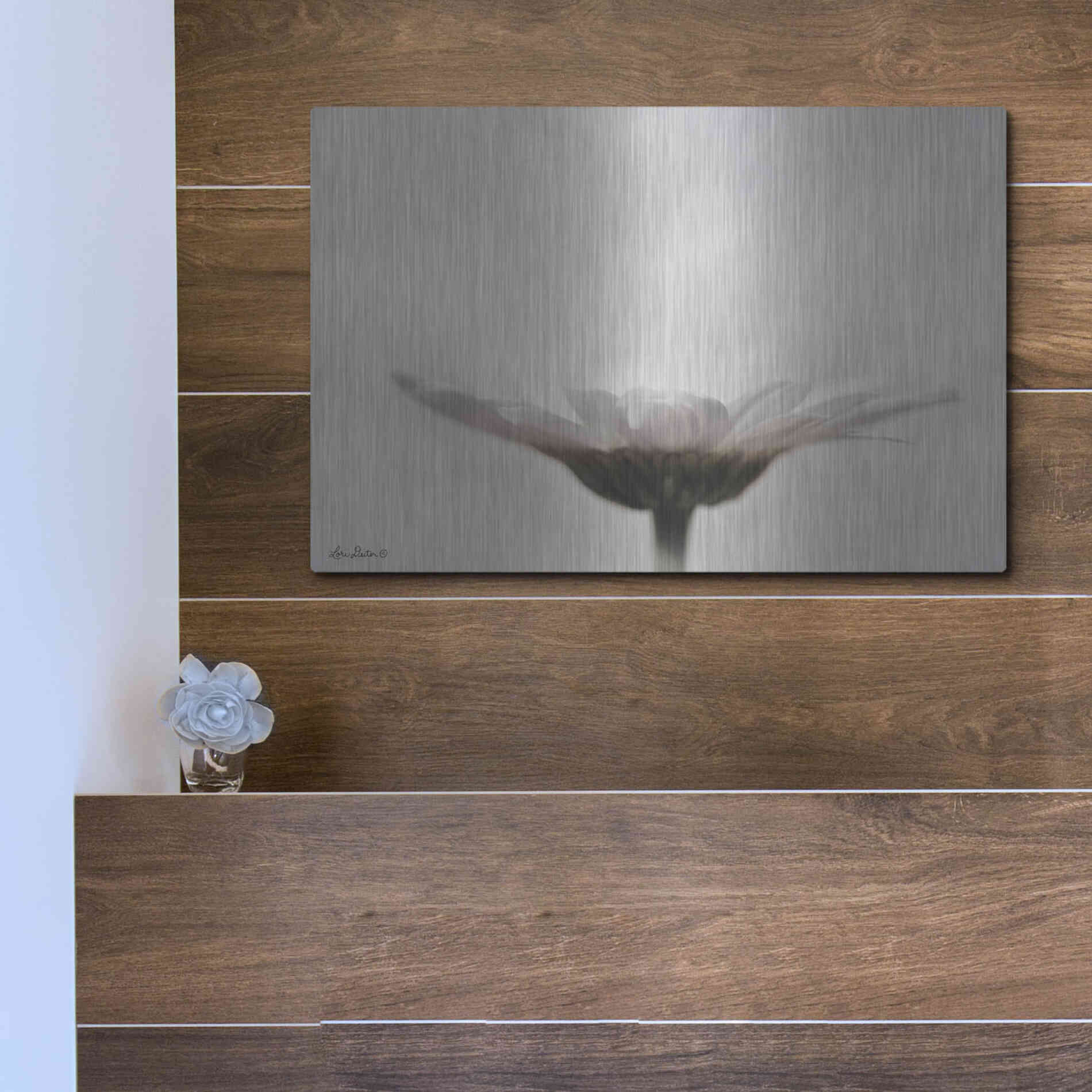 Luxe Metal Art 'Love Story' by Lori Deiter, Metal Wall Art,16x12