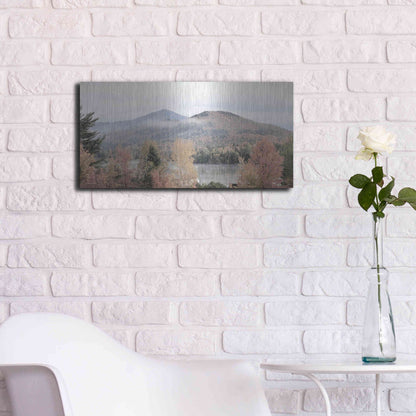 Luxe Metal Art 'Whiteface Mountain' by Lori Deiter, Metal Wall Art,24x12