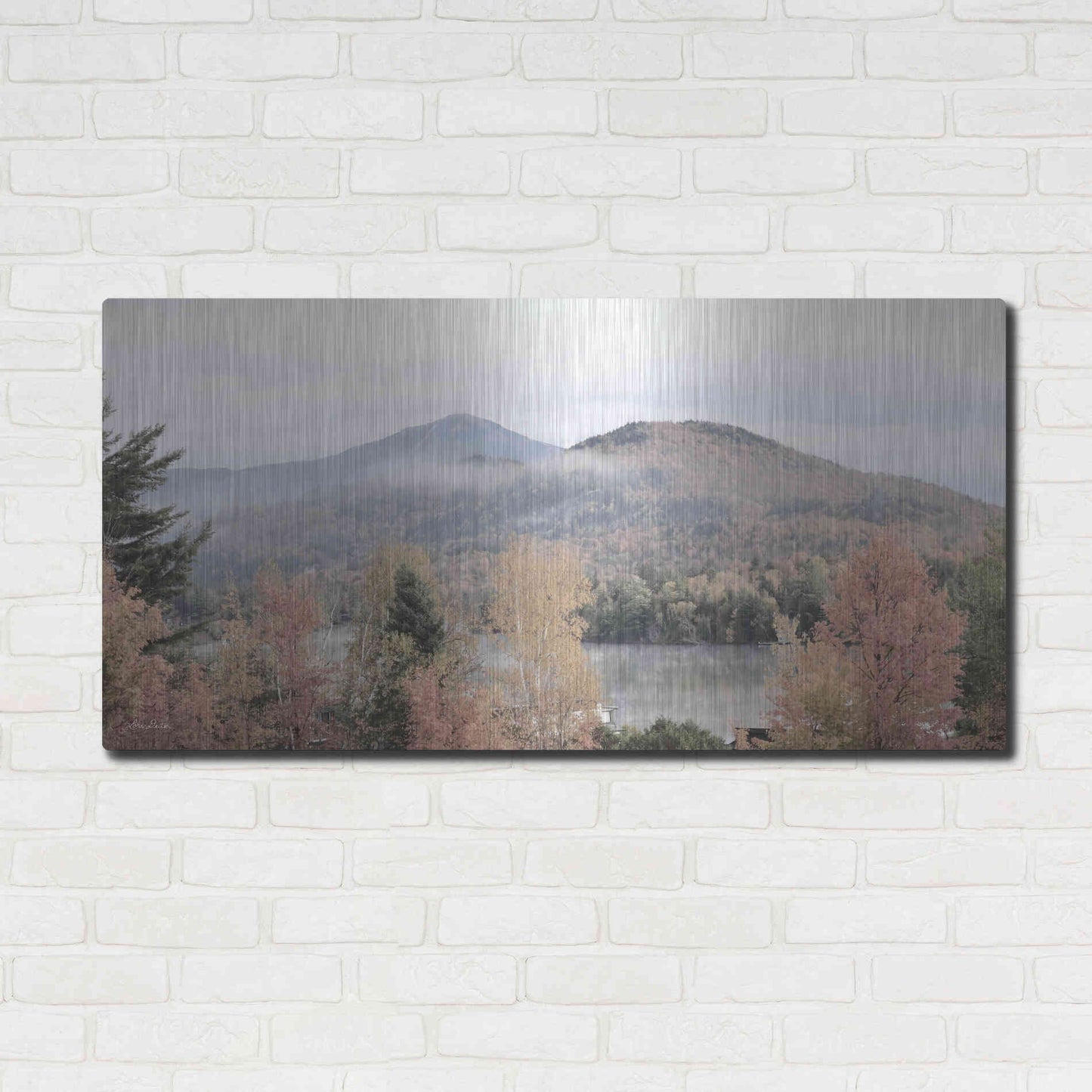 Luxe Metal Art 'Whiteface Mountain' by Lori Deiter, Metal Wall Art,48x24