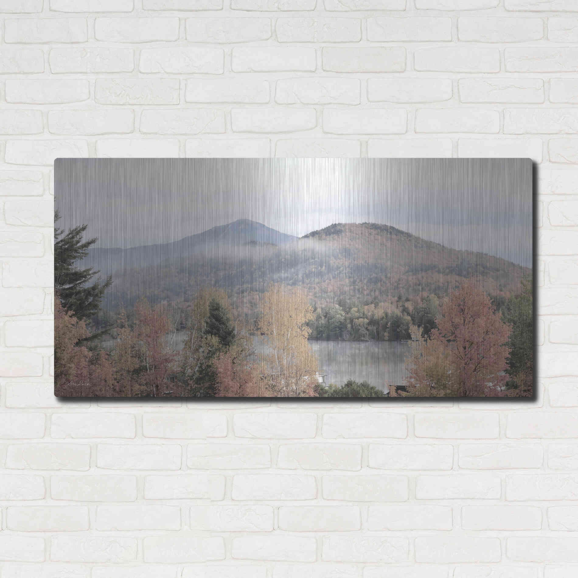 Luxe Metal Art 'Whiteface Mountain' by Lori Deiter, Metal Wall Art,48x24