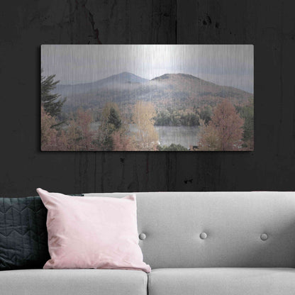 Luxe Metal Art 'Whiteface Mountain' by Lori Deiter, Metal Wall Art,48x24