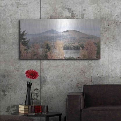 Luxe Metal Art 'Whiteface Mountain' by Lori Deiter, Metal Wall Art,48x24