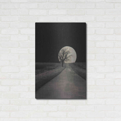 Luxe Metal Art 'Moonlit Country Road' by Lori Deiter, Metal Wall Art,24x36