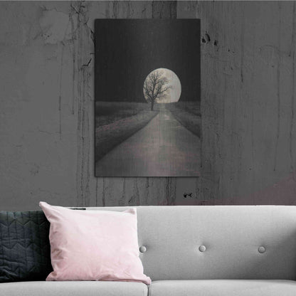 Luxe Metal Art 'Moonlit Country Road' by Lori Deiter, Metal Wall Art,24x36