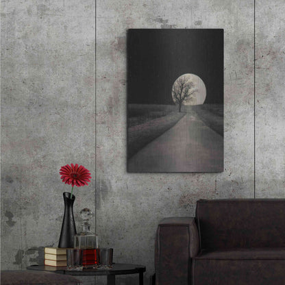 Luxe Metal Art 'Moonlit Country Road' by Lori Deiter, Metal Wall Art,24x36