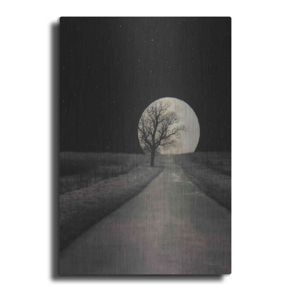 Luxe Metal Art 'Moonlit Country Road' by Lori Deiter, Metal Wall Art