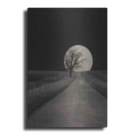 Luxe Metal Art 'Moonlit Country Road' by Lori Deiter, Metal Wall Art