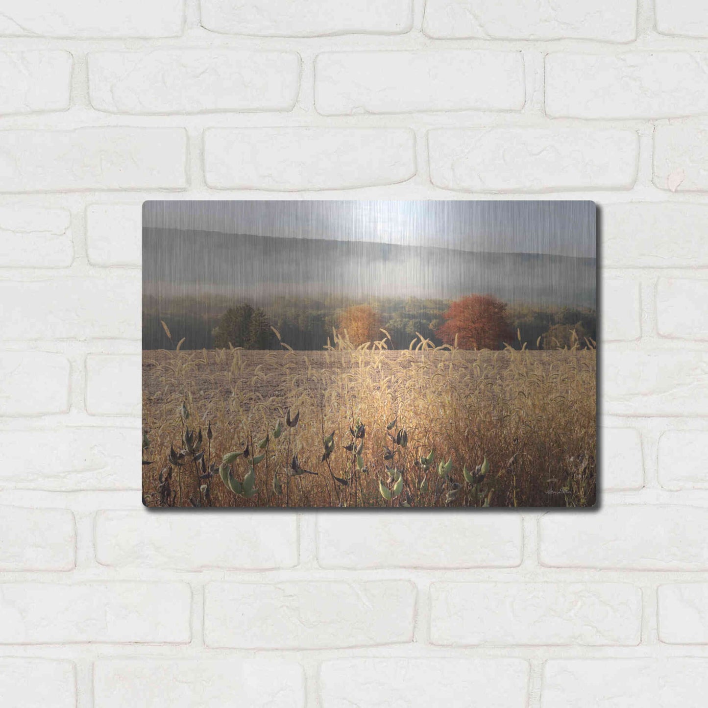 Luxe Metal Art 'Autumn Shades' by Lori Deiter, Metal Wall Art,16x12