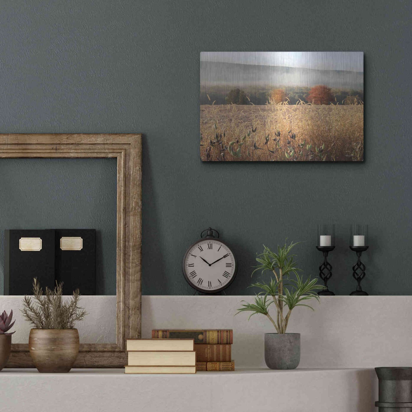 Luxe Metal Art 'Autumn Shades' by Lori Deiter, Metal Wall Art,16x12