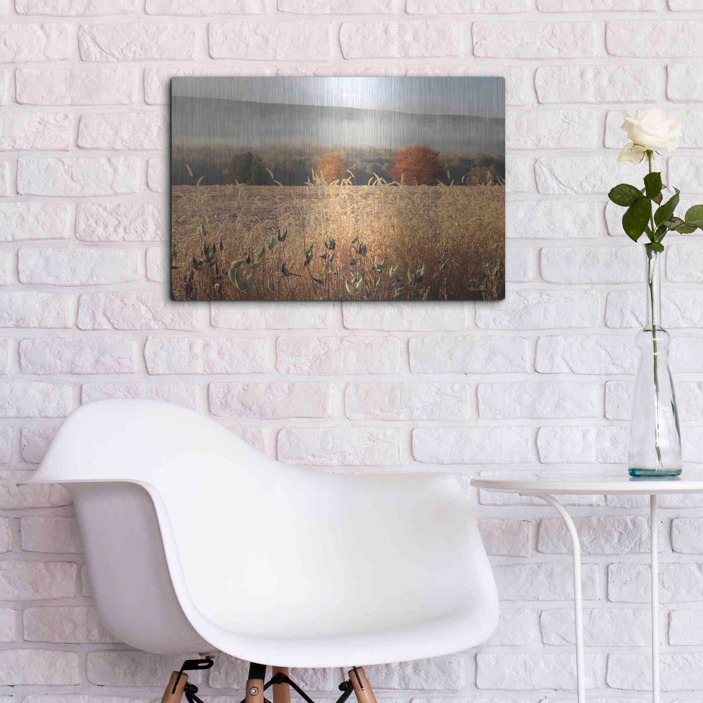 Luxe Metal Art 'Autumn Shades' by Lori Deiter, Metal Wall Art,24x16