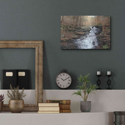 Luxe Metal Art 'Waterfall Steps at Pigeon Run' by Lori Deiter, Metal Wall Art,16x12
