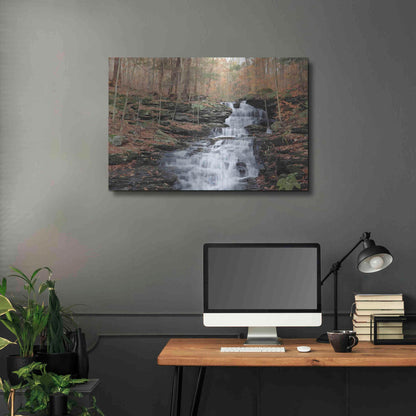 Luxe Metal Art 'Waterfall Steps at Pigeon Run' by Lori Deiter, Metal Wall Art,36x24