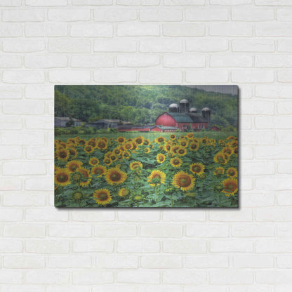 Luxe Metal Art 'Sunflower Field' by Lori Deiter, Metal Wall Art,36x24