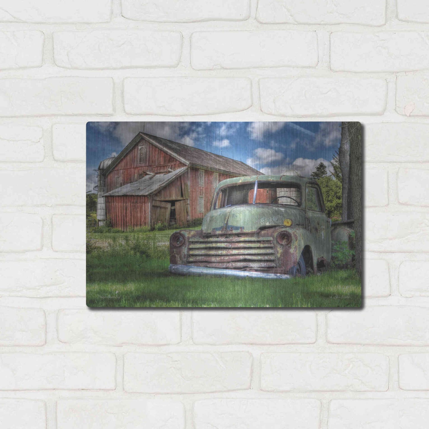 Luxe Metal Art 'Days Gone By' by Lori Deiter, Metal Wall Art,16x12