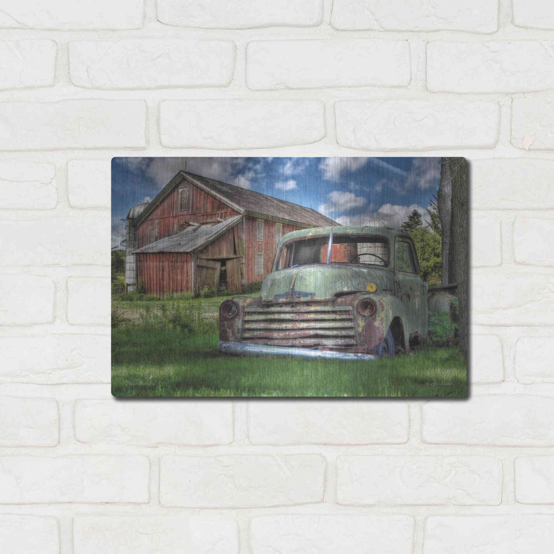 Luxe Metal Art 'Days Gone By' by Lori Deiter, Metal Wall Art,16x12