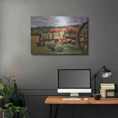 Luxe Metal Art 'Pumpkin Wagon' by Lori Deiter, Metal Wall Art,36x24