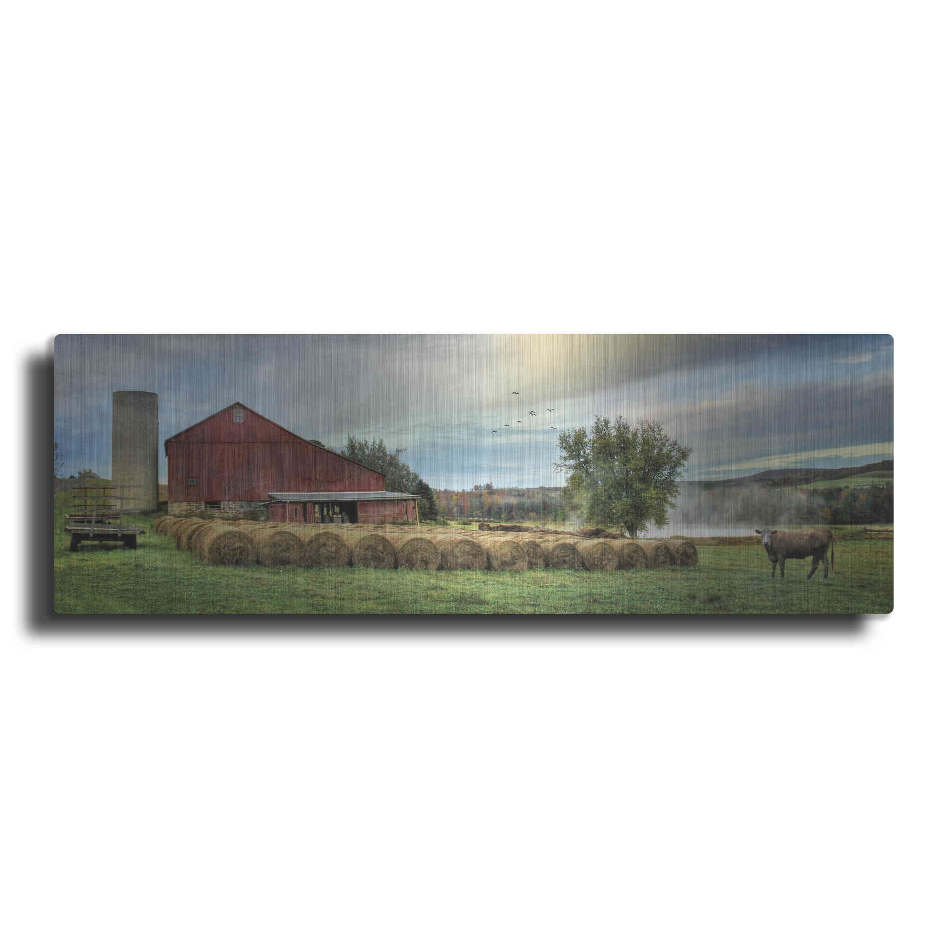 Luxe Metal Art 'Hay Harvest' by Lori Deiter, Metal Wall Art
