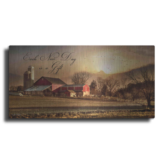 Luxe Metal Art 'Each New Day' by Lori Deiter, Metal Wall Art