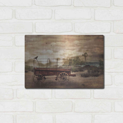 Luxe Metal Art 'Desert Wagon' by Lori Deiter, Metal Wall Art,16x12