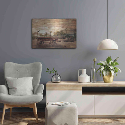 Luxe Metal Art 'Desert Wagon' by Lori Deiter, Metal Wall Art,24x16