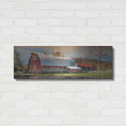 Luxe Metal Art 'Starr Farm' by Lori Deiter, Metal Wall Art,36x12