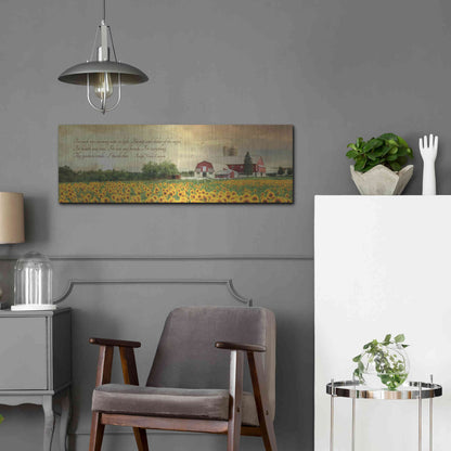 Luxe Metal Art 'I Thank Thee' by Lori Deiter, Metal Wall Art,36x12