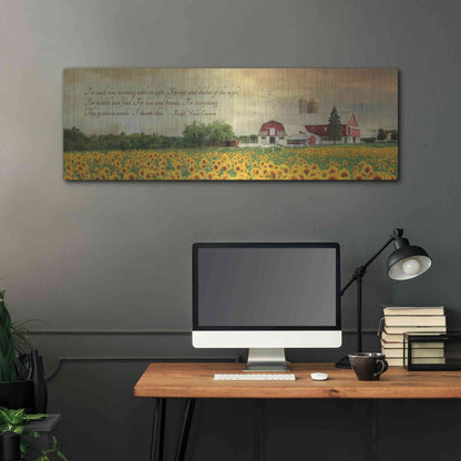 Luxe Metal Art 'I Thank Thee' by Lori Deiter, Metal Wall Art,48x16