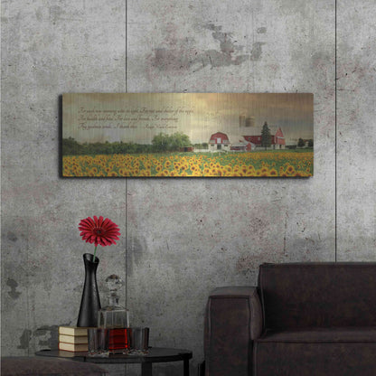 Luxe Metal Art 'I Thank Thee' by Lori Deiter, Metal Wall Art,48x16