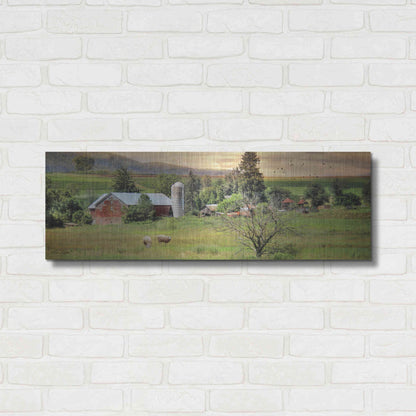 Luxe Metal Art 'Grazing Sheet' by Lori Deiter, Metal Wall Art,36x12