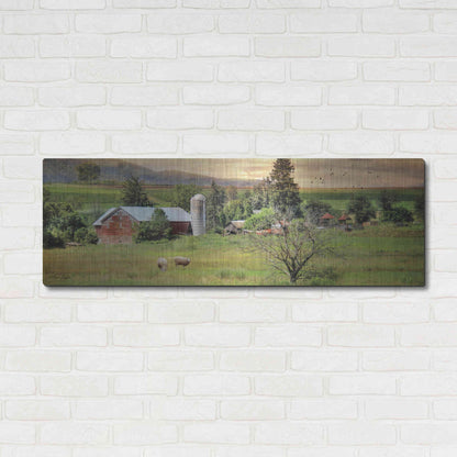 Luxe Metal Art 'Grazing Sheet' by Lori Deiter, Metal Wall Art,48x16