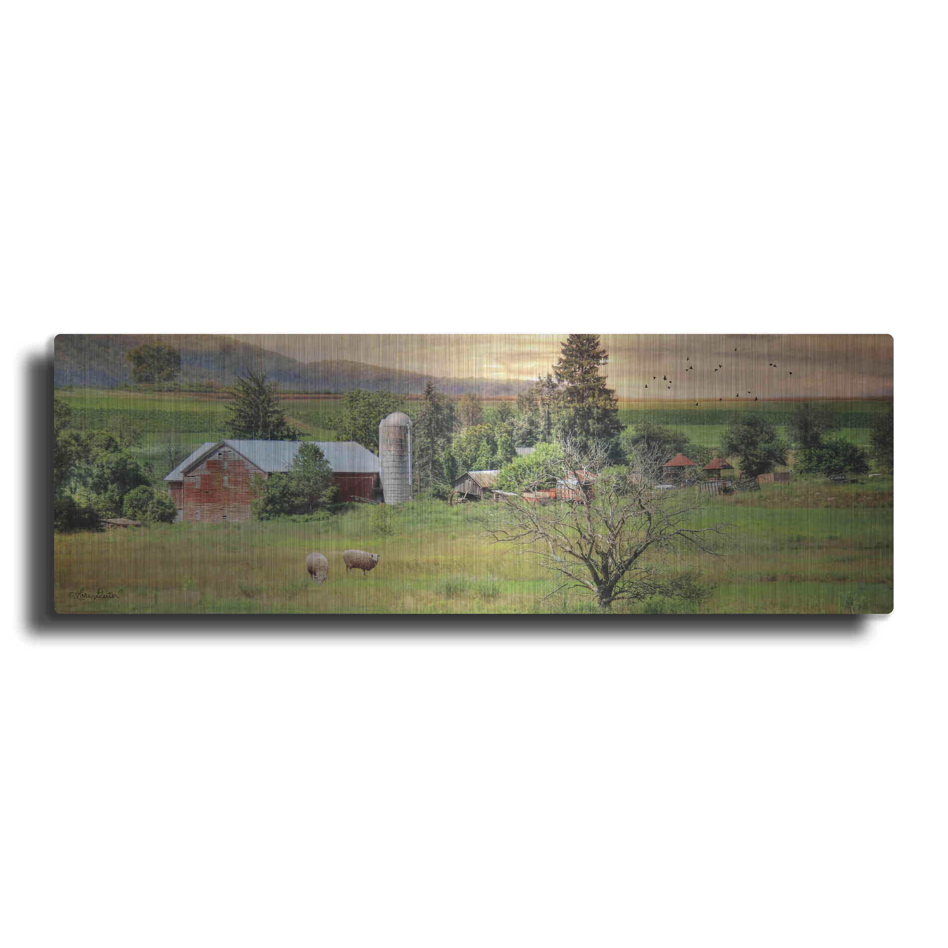 Luxe Metal Art 'Grazing Sheet' by Lori Deiter, Metal Wall Art