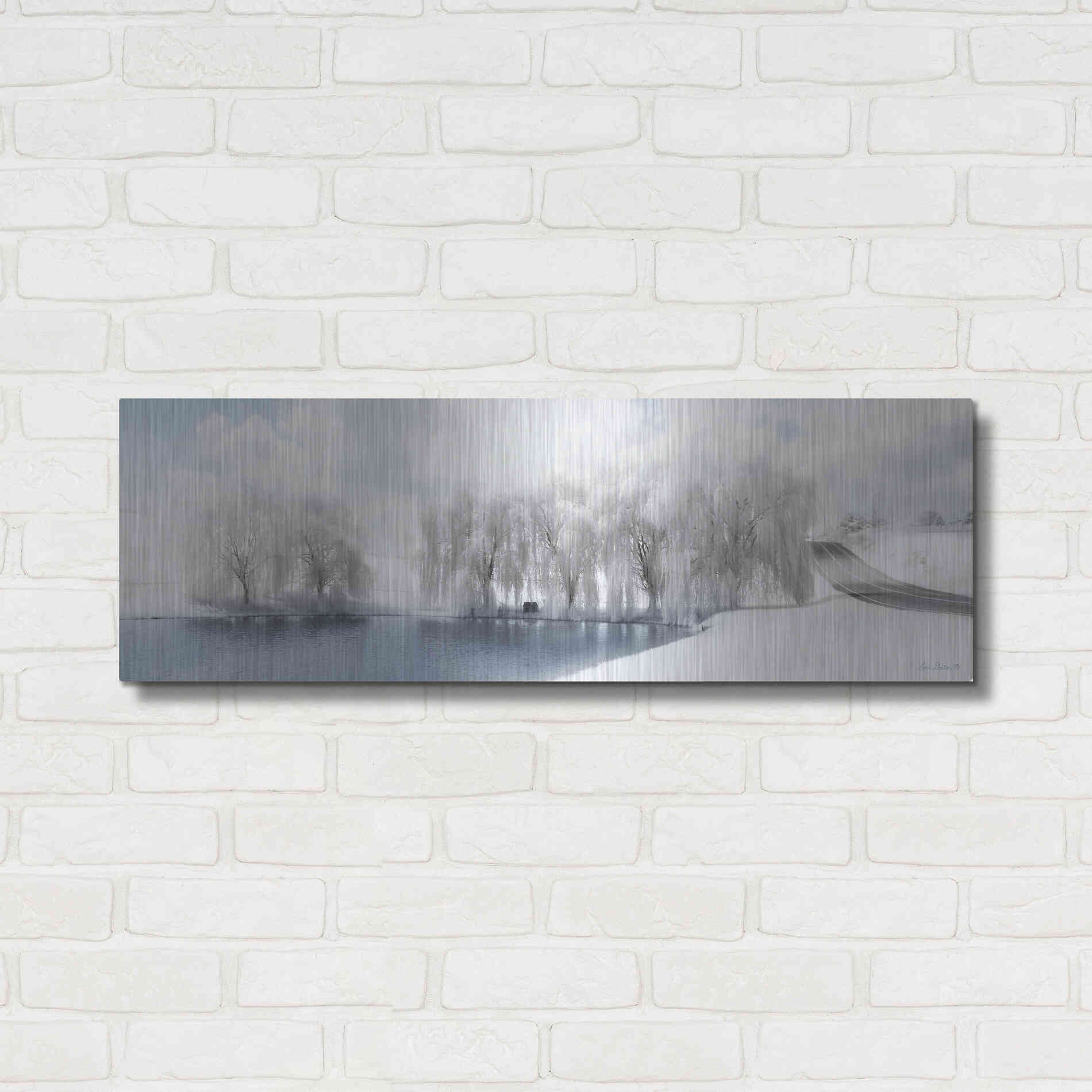 Luxe Metal Art 'Winter Willow' by Lori Deiter, Metal Wall Art,36x12