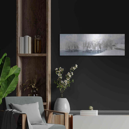 Luxe Metal Art 'Winter Willow' by Lori Deiter, Metal Wall Art,36x12