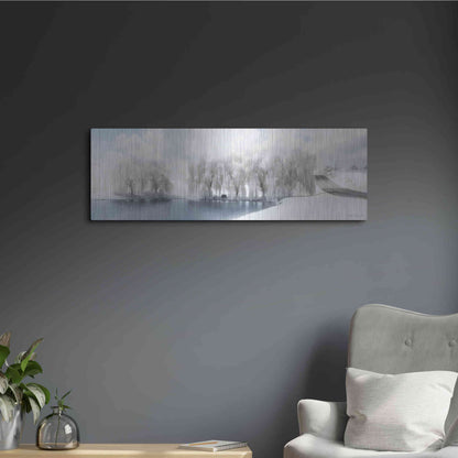 Luxe Metal Art 'Winter Willow' by Lori Deiter, Metal Wall Art,36x12