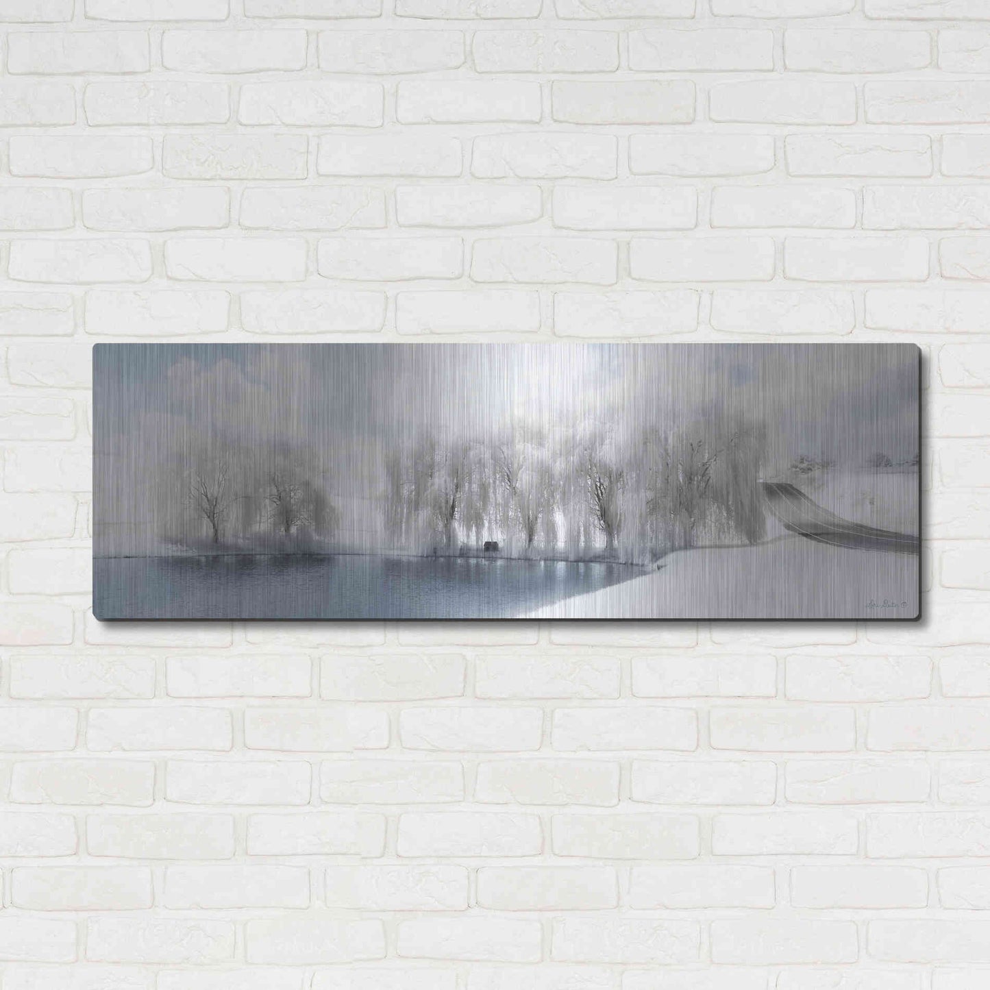 Luxe Metal Art 'Winter Willow' by Lori Deiter, Metal Wall Art,48x16