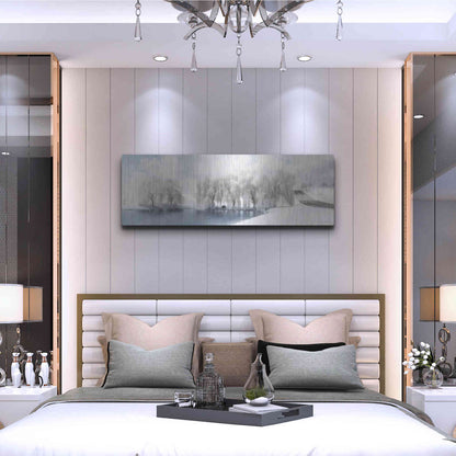 Luxe Metal Art 'Winter Willow' by Lori Deiter, Metal Wall Art,48x16