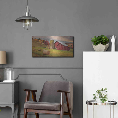 Luxe Metal Art 'Autumn Breeze' by Lori Deiter, Metal Wall Art,24x12