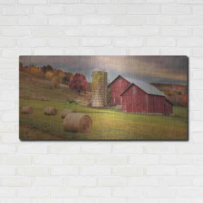 Luxe Metal Art 'Autumn Breeze' by Lori Deiter, Metal Wall Art,48x24