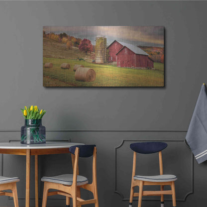 Luxe Metal Art 'Autumn Breeze' by Lori Deiter, Metal Wall Art,48x24