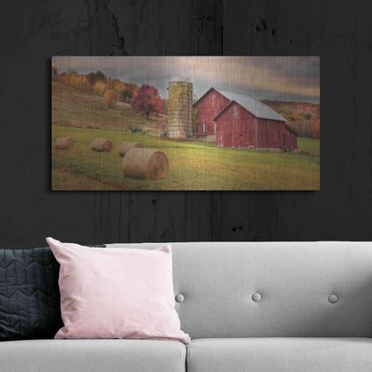 Luxe Metal Art 'Autumn Breeze' by Lori Deiter, Metal Wall Art,48x24