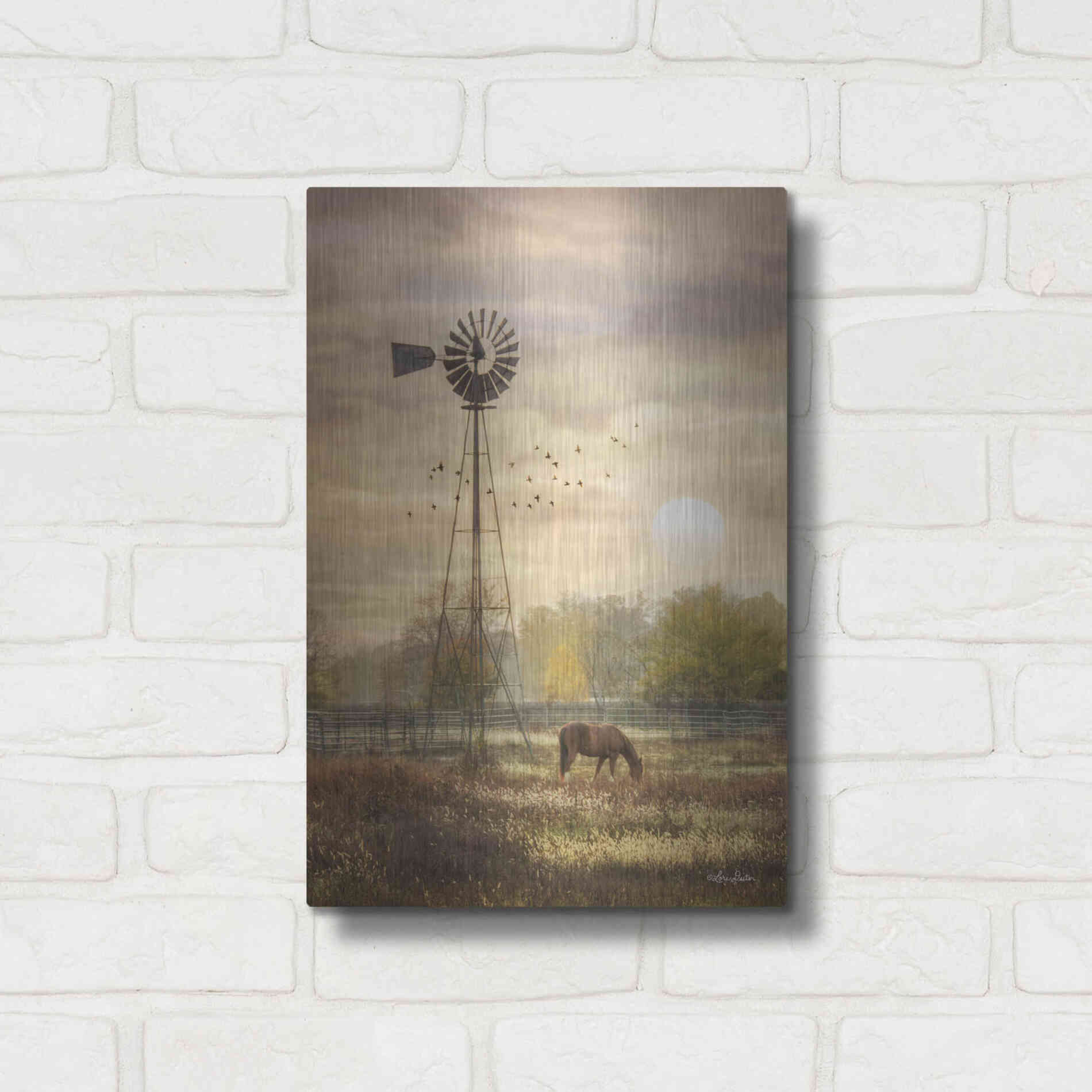 Luxe Metal Art 'Berks Co. Sunrise' by Lori Deiter, Metal Wall Art,12x16