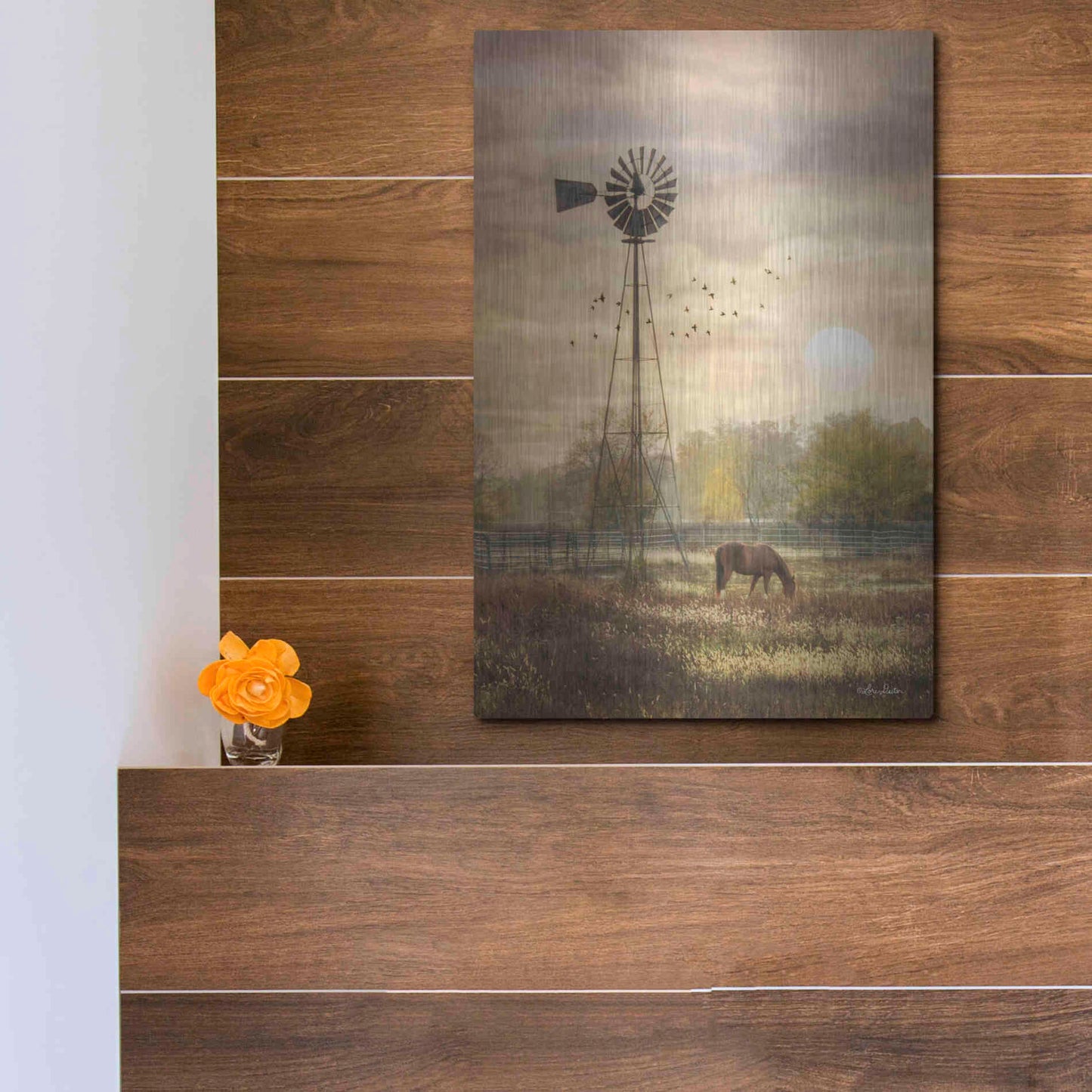 Luxe Metal Art 'Berks Co. Sunrise' by Lori Deiter, Metal Wall Art,12x16