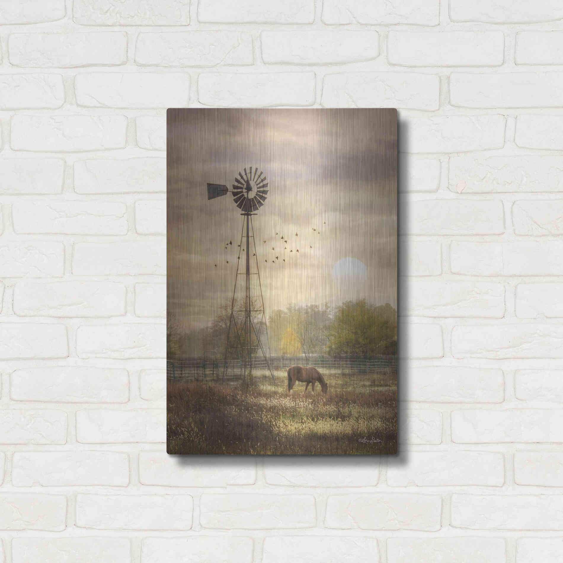 Luxe Metal Art 'Berks Co. Sunrise' by Lori Deiter, Metal Wall Art,16x24