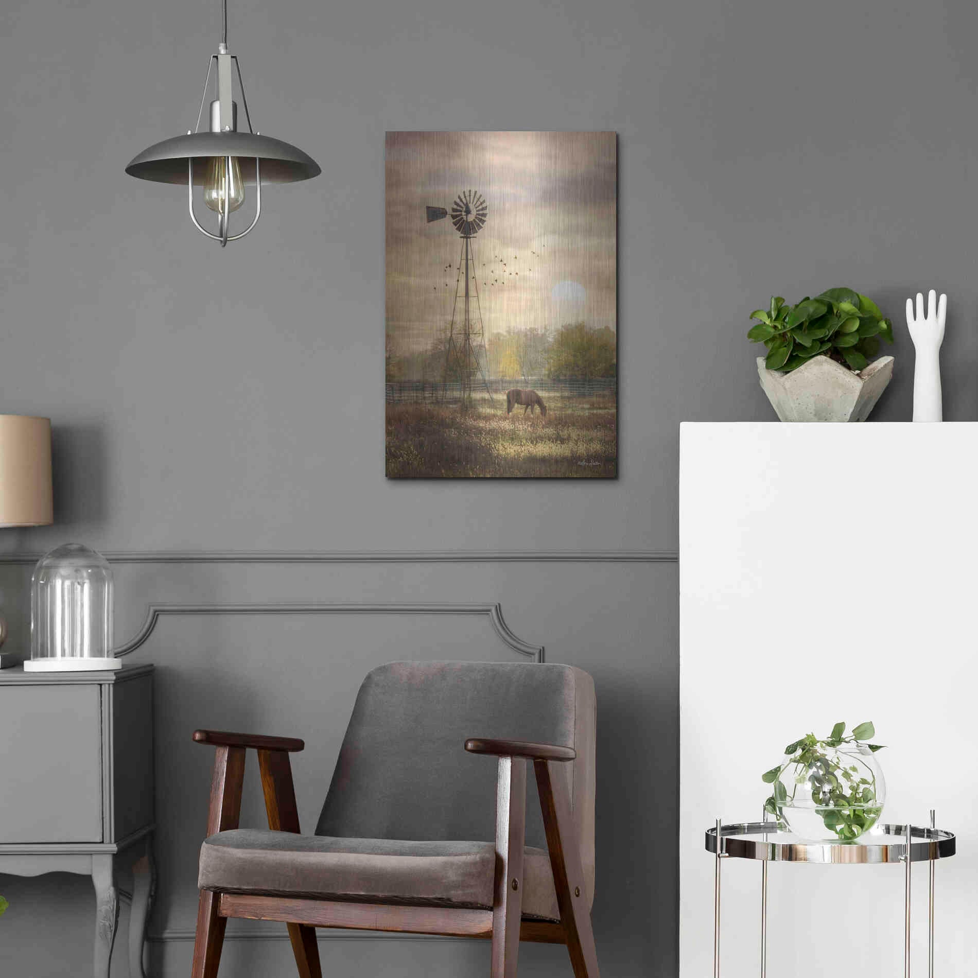 Luxe Metal Art 'Berks Co. Sunrise' by Lori Deiter, Metal Wall Art,16x24