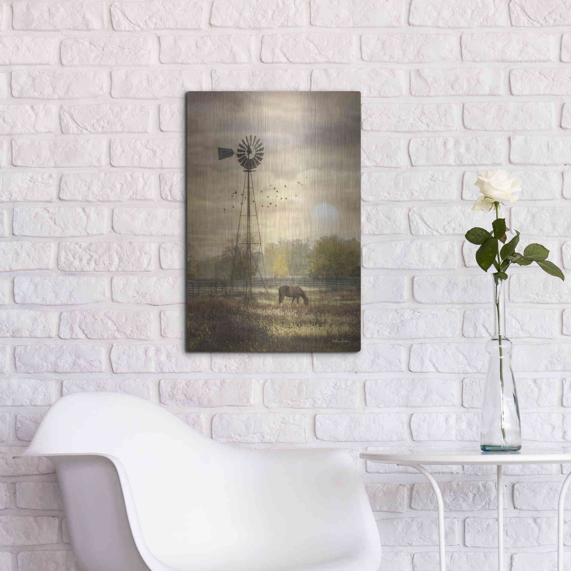 Luxe Metal Art 'Berks Co. Sunrise' by Lori Deiter, Metal Wall Art,16x24