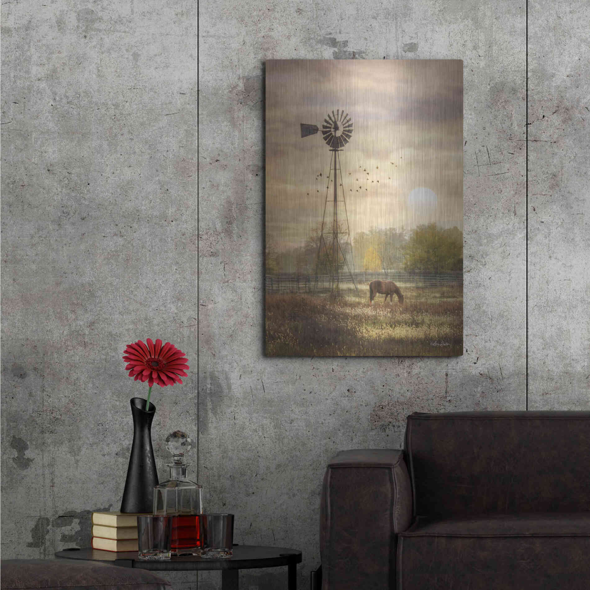 Luxe Metal Art 'Berks Co. Sunrise' by Lori Deiter, Metal Wall Art,24x36