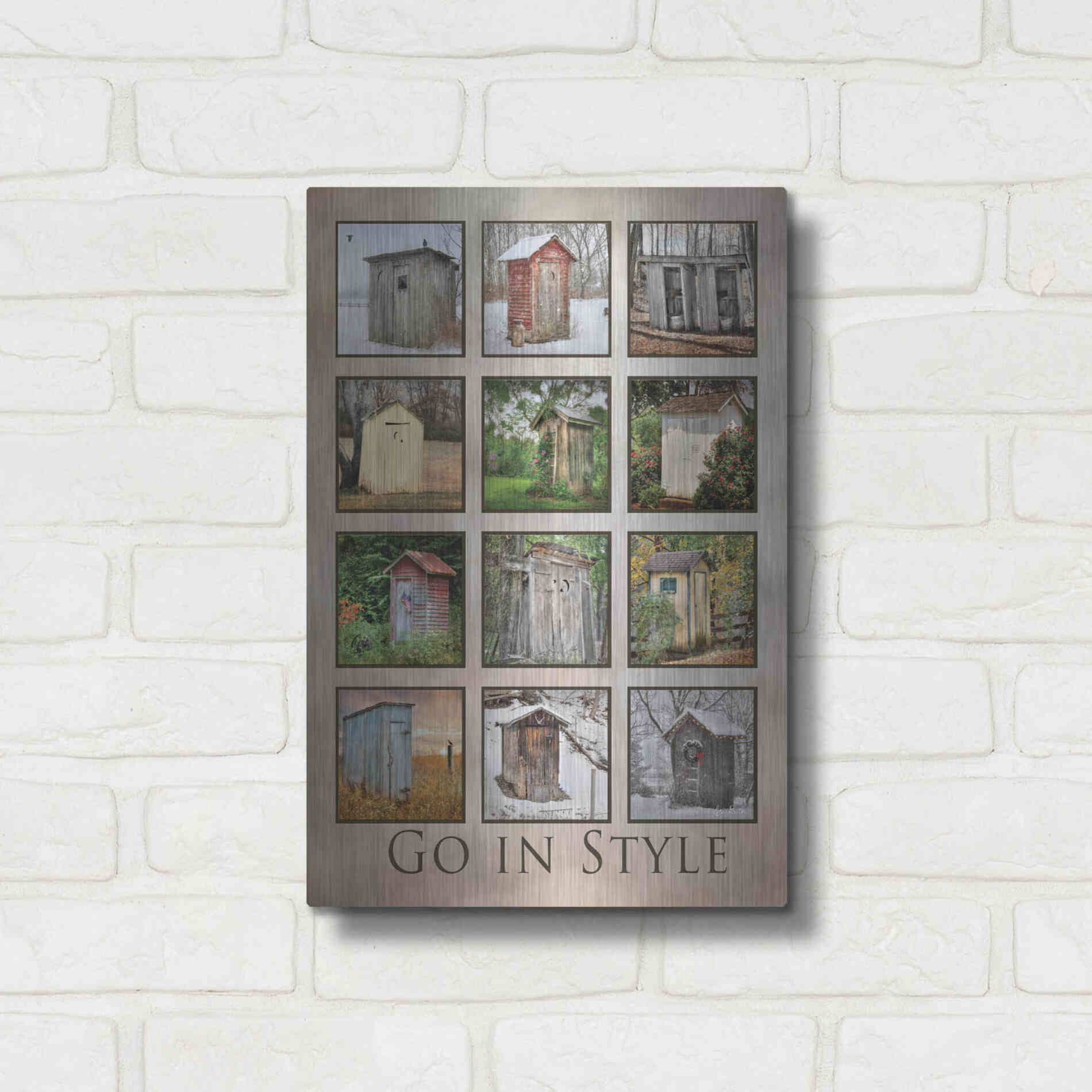 Luxe Metal Art 'Go in Style' by Lori Deiter, Metal Wall Art,12x16