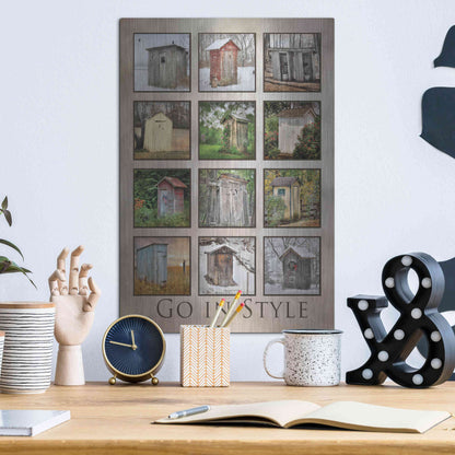 Luxe Metal Art 'Go in Style' by Lori Deiter, Metal Wall Art,12x16