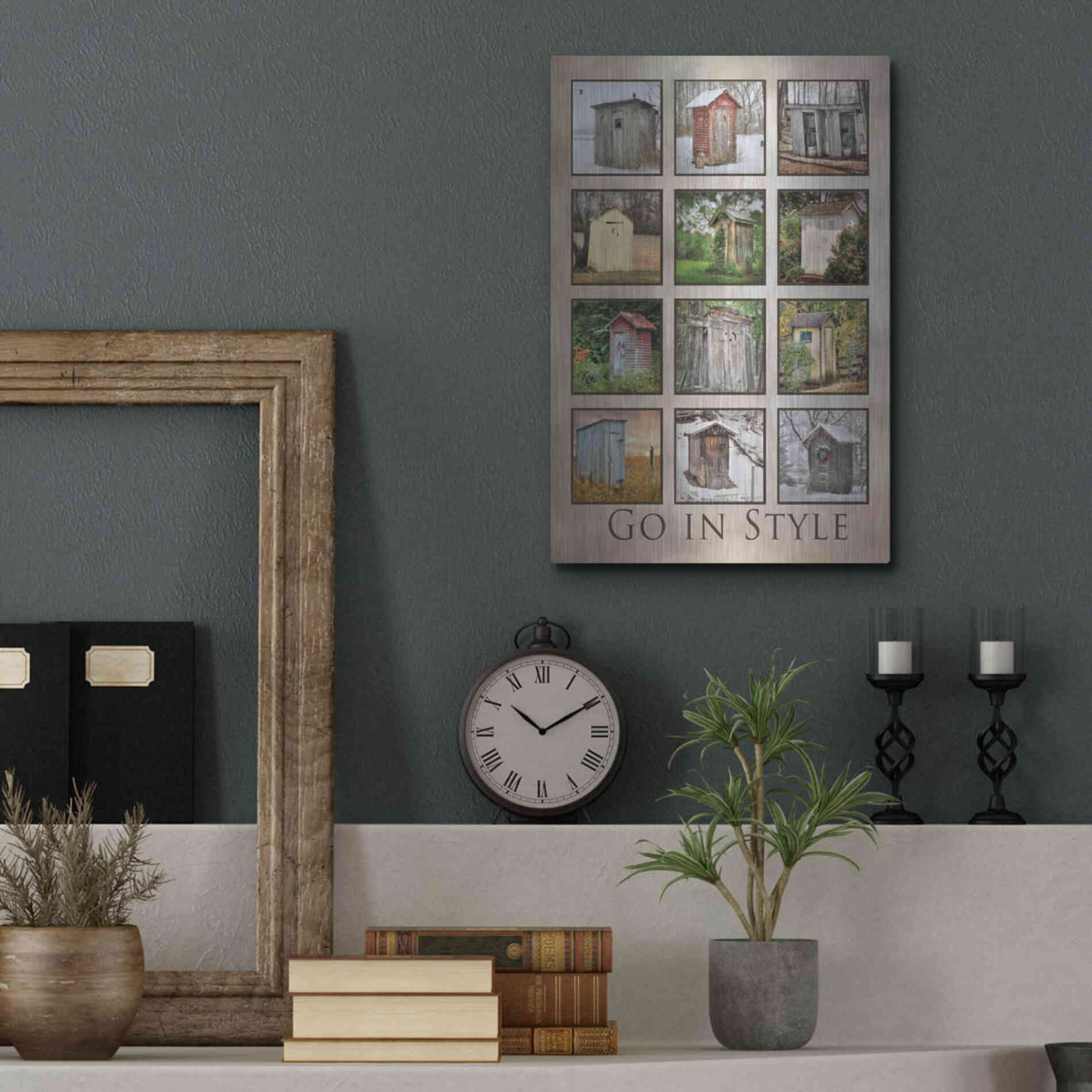 Luxe Metal Art 'Go in Style' by Lori Deiter, Metal Wall Art,12x16
