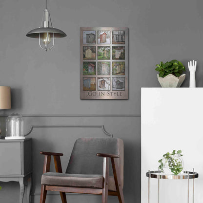 Luxe Metal Art 'Go in Style' by Lori Deiter, Metal Wall Art,16x24